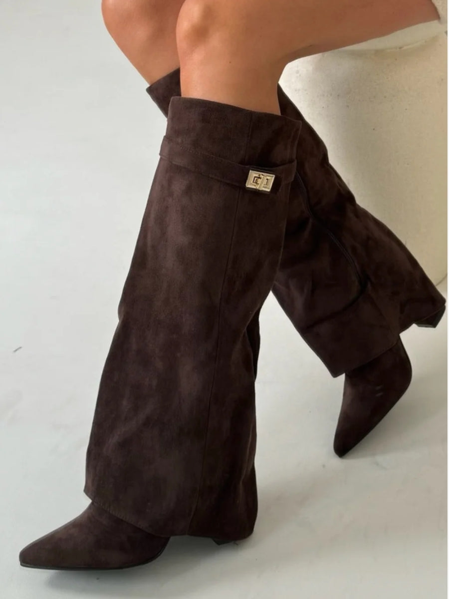 Women's Elegant Knee-High Suede Boots