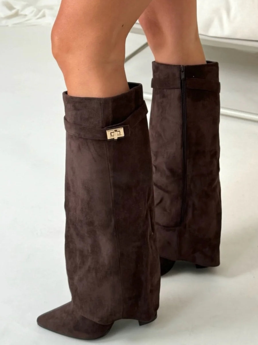 Women's Elegant Knee-High Suede Boots